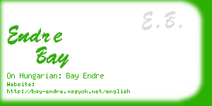 endre bay business card